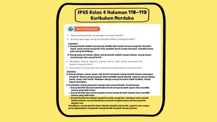 Kunci Jawaban IPAS kelas 4 SD Halaman 118-119