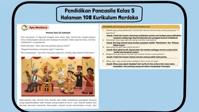 Kunci Jawaban Pendidikan Pancasila kelas 5 SD Halaman 108