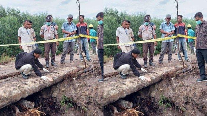 Lokasi penemuan mayat wanita di Dumai, Riau yang dibunuh suami dan anak sendiri.