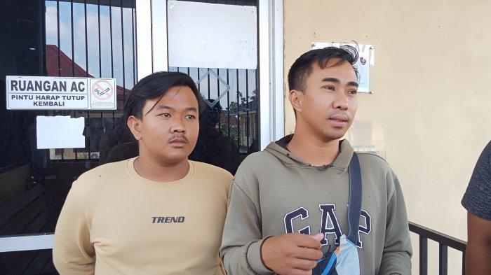 M Rio (20), kurir paket di Palembang dianiaya rekan seprofesinya saat melapor ke Polrestabes Palembang, Selasa (30/7/2024). 