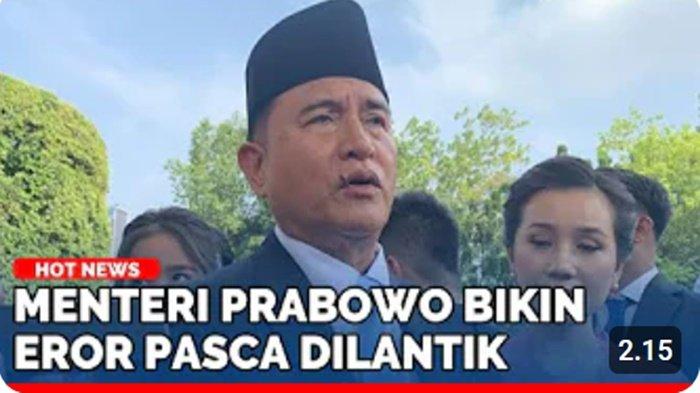 Baru sehari menjabat, Menteri Koordinator Bidang Hukum, HAM, Imigrasi, dan Pemasyarakatan, Yusril Ihza Mahendra, menuai sorotan publik.