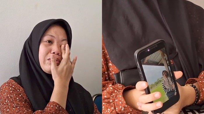 Meysa (23) anak sulung Ita Anggraini, wanita yang ditemukan tewas di Sungai Kelekar, bawah Jembatan Pesona Ogan Ilir, Selasa (20/8/2024)