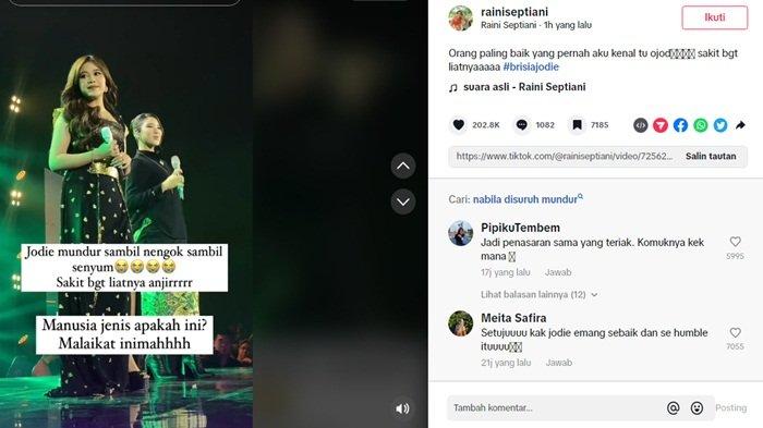 Momen Brisia Jodie mendapat pujian dari warganet.