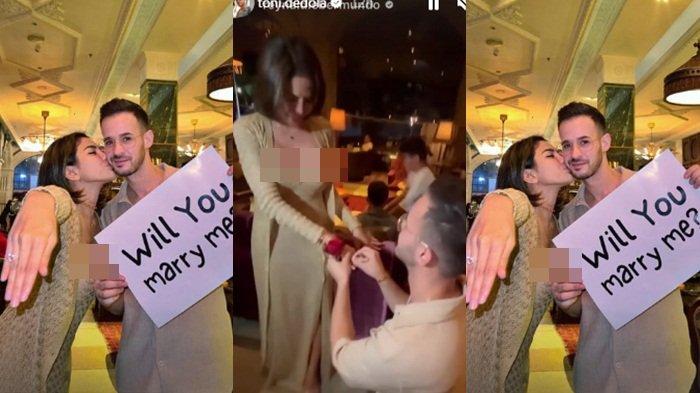 Inilah momen Nikita Mirzani dilamar sang kekasih Antonio Dedola saat perayaan ulang tahun.