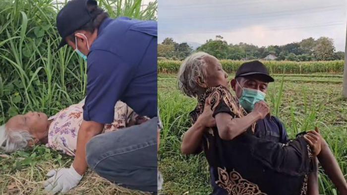 TERANCAM PIDANA - Pemilik Griya Lansia Husnul Khatimah, Arief Camra saat mengevakuasi Nortaji, ibu yang diusir anak kandungnya sendiri. Musrika yang tega mengusir ibunya, Nortaji, dari rumah di Dusun Talang RT 004 RW 003, Desa Jambangan, Kecamatan Besuk, Kabupaten Probolinggo, Jawa Timur kini terancam pidana.