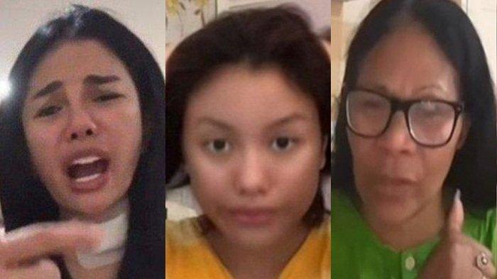 Nikita Mirzani (kiri) berikan pesan menohok untuk mami Eda (kanan) yang bersikeras ingin urus Lolly (tengah) di London