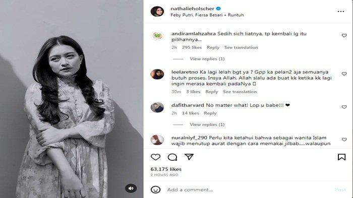 Nathalie Holscher banjir hujatan usai mengunggah video tanpa hijab.