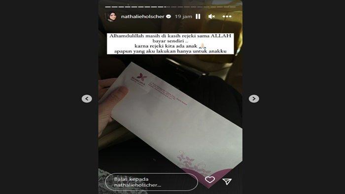 Nathalie Holscher curhat bayar biaya rumah sakit Adzam sendiri (instagram)