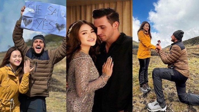 Nathalie Holscher memamerkan momen dilamar pacar bule, Ladislao Camara.