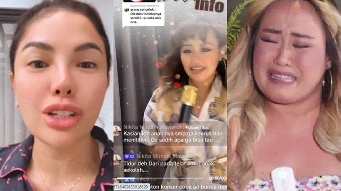 Nikita Mirzani (kiri) komentari Pinkan Mambo (kanan) live TikTok tiap hari, dapat balasan begini.