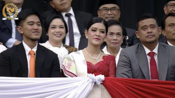 Nongol di Layar, Kaesang, Bobby & Kahiyang Disoraki Tamu Undangan saat Pelantikan Presiden Prabowo