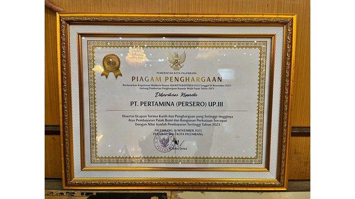PT Kilang Pertamina Internasional (KPI) Refinery Unit III Plaju (Kilang Pertamina Plaju) meraih predikat penyumbang Pajak Bumi dan Bangunan (PBB) serta Bea Perolehan Hak atas Tanah & Bangunan (BPHTB) terbesar di Kota Palembang tahun 2023.