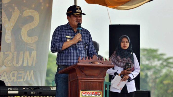 Pembangkit Listrik Tenaga Surya (PLTS) untuk irigasi lahan pertanian di Kampung Rejosari Mataram, Kecamatan Seputih Mataram, Kabupaten Lampung Tengah diresmikan oleh Bupati Lampung Tengah Musa Ahmad dan VP Sustainability PT Bukit Asam Tbk (PTBA) Hartono pada Rabu (15/11/2023).