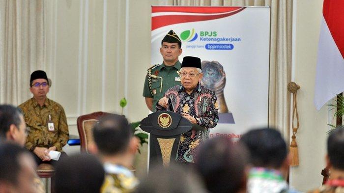 Penganugerahan Paritrana Award di Istana Wakil Presiden, Jumat (20/10/2023).
