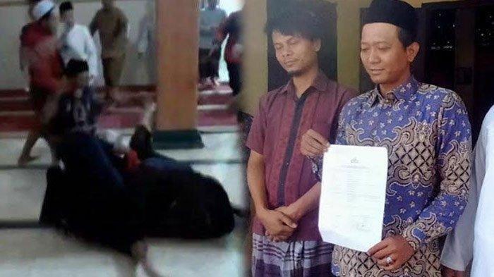 Perkara rebutan takmir masjid di Kediri, dua kubu berkelahi.