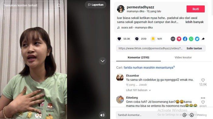 Permesta Dhyaz dibully imbas kelakuan Farida Nurhan