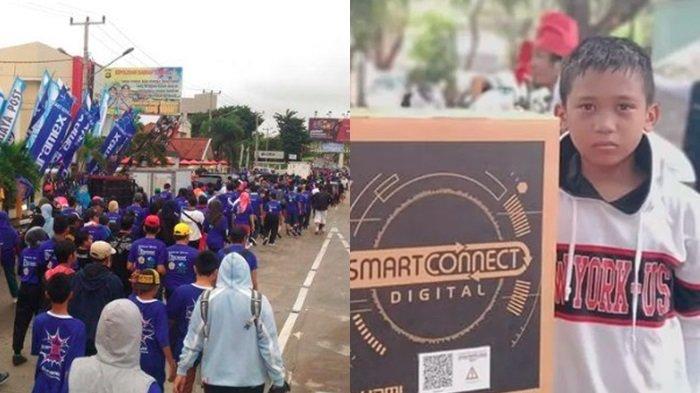 Pihak penggung jawab jalan sehat buka suara, Rifky pemenang ahdiah umroh ditukar televisi dan dispenser.