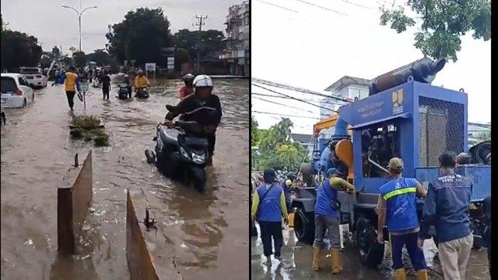 Pemkot Palembang Terjunkan Pompa 'Raksasa' Sedot Air di Jalan R