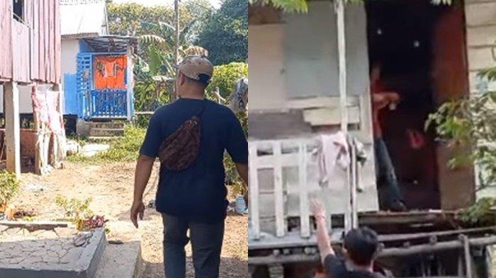 Polisi Datangi TKP Rumah yang Dihancurkan Tetangga