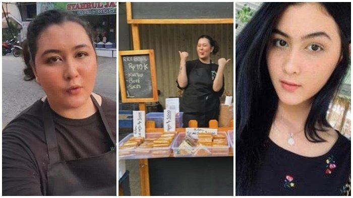 Potret Talitha Curtis Winn, Eks Pemain FTV banting setir jualan gorengan di pinggir jalan (kiri dan tengah) Talitha Curtis Winn saat bermain sinetron dan FTV (kanan)