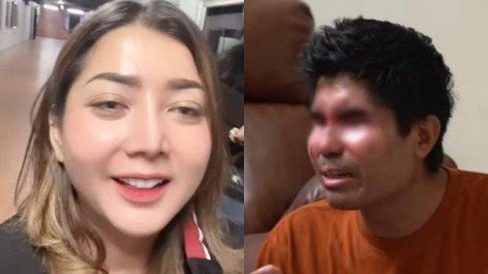 (Kiri) Pratiwi Noviyanthi memberikan syarat kepada (kanan) Agus Salim jika ingin berdamai