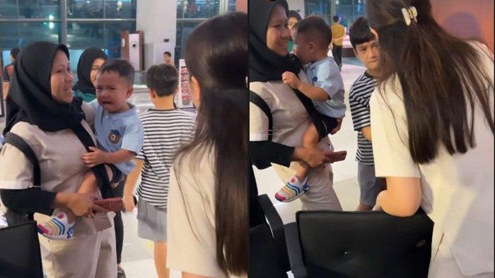 Rayyanza dan Rafathar menangis saat ditinggal Nagita Slavina pergi ke Spanyol.