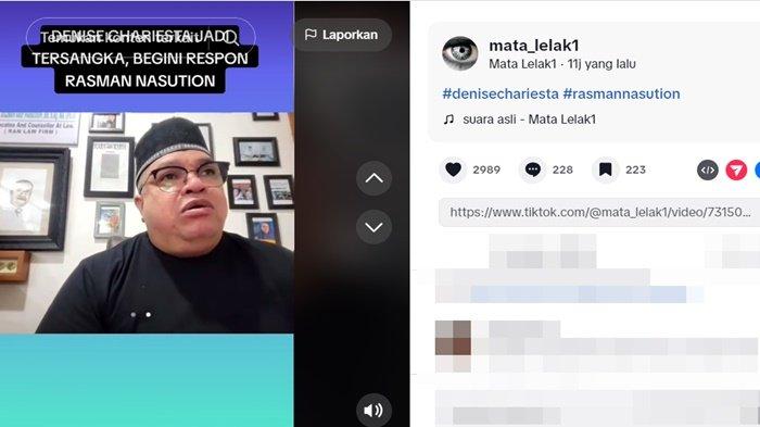 Razman Nasution sebut Denise Chariesta sudah menjadi tersangka