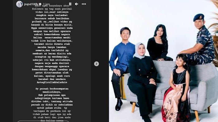 Reaksi Puput soal kelakuan Mayang tertawa saat pengibaran bendera