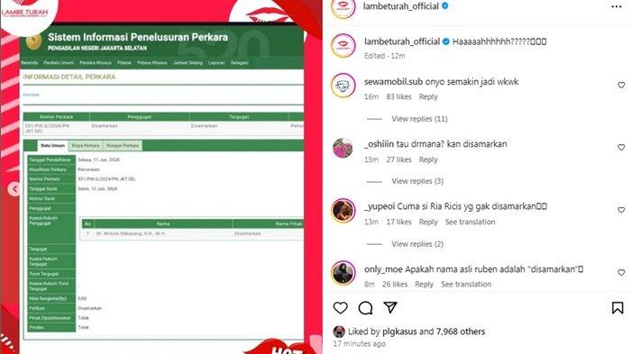 Ruben Onsu gugat cerai Sarwendah