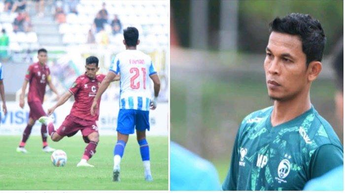 Asisten pelatih Sriwijaya FC Mahyadi Panggabean memantau permainan punggawa Laskar Wong Kito saat mengalahkan PSPS Riau di Stadion Gelora Sriwijaya Jakabaring Palembang, Minggu (8/10/2023) lalu.