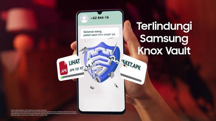 Samsung Galaxy A06 hadir dengan sistem keamanan Samsung Knox Vault, Pemblokir Otomatis, dan Mode Perawatan untuk menjaga data pribadi dari malware APK dan ancaman lainnya. Keamanan maksimal dengan harga terjangkau. (dok. Samsung)