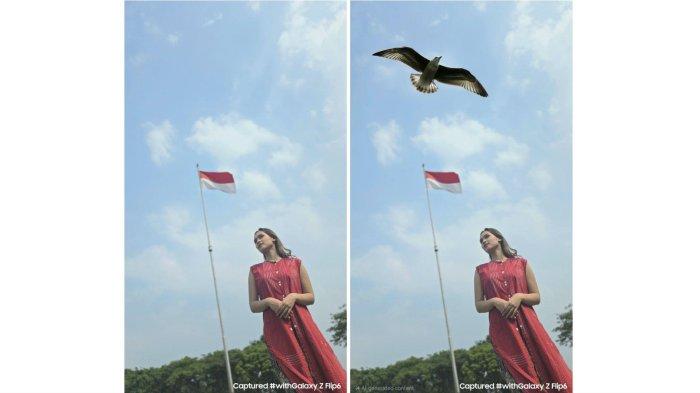 Kreasikan visual yang diinginkan untuk membuat foto unik dengan fitur Sketch to Image pada Galaxy Z Flip6.