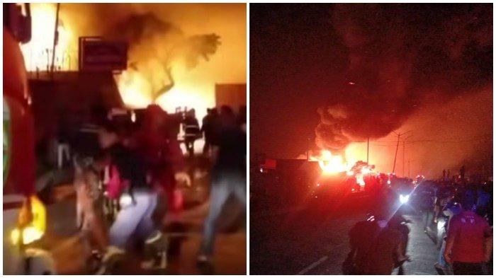 Sebanyak 22 rumah semi permanen di permukiman padat penduduk di Jalan Sriwijaya Raya Ibul Besar 1 Pemulutan Ogan Ilir, hangus terbakar, tadi malam.