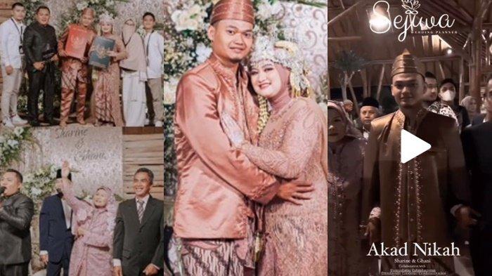 Sederhananya acara resepsi pernikahan Sherin dan Ghani Haeruman