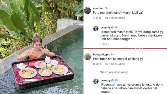 Singgung labil, Cesen hapus semua momen dengan Marshel Widianto
