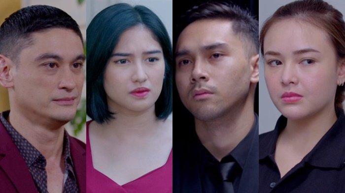 Dari kiri, pemeran: Ghani, Nuna, Baskara/Dipta, Bianca dalam sinetron Cinta Tanpa Karena.