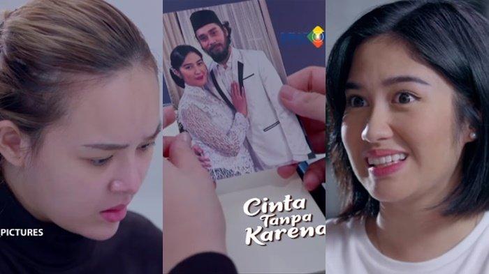 Bianca (ujung kiri) dan masa lalu Nuna (ujung kanan) bersama Bas di sinopsis sinetron Cinta Tanpa Karena.