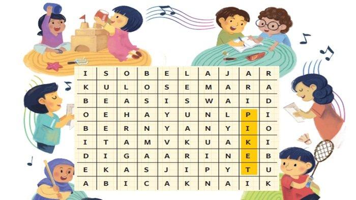 Soal Bahasa Indonesia kelas 3 SD halaman 37 semester 1 Kurikulum Merdeka, Cari Kata