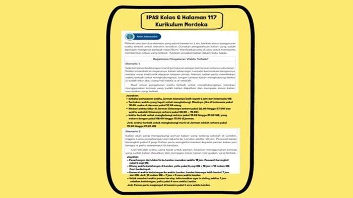 soal dan kunci jawaban IPAS kelas 6 SD Halaman 117