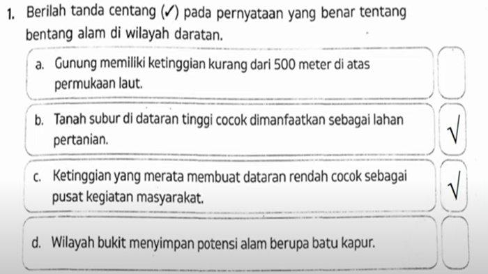 ILUSTRASI KUNCI JAWABAN - Tangkapan layar YouTube Media Pembelajaran. Soal no 1 ESPS IPAS kelas 4 SD volume 2 halaman 7-8 Kurikulum Merdeka