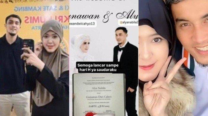 CALON ISTRI GUNAWAN - Kolase Gunawan Dwi Cahyo dan calon istri, Alya Nabila. Hanya lima bulan setelah resmi bercerai dari artis Okie Agustina, beredar undangan yang memperlihatkan Gunawan akan menikah dengan perempuan bernama Alya Nabila.