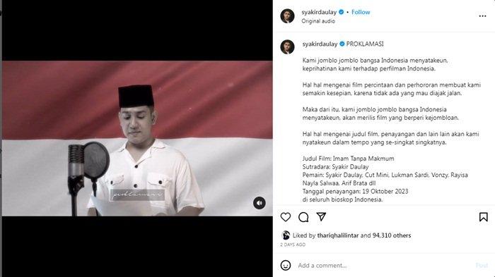 Syakir Daulay terancam dilaporkan ke polisi sebab dianggap lecehkan teks Proklamasi.