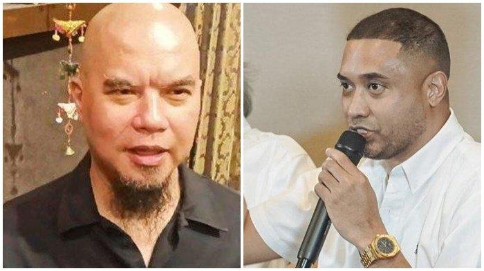 TOLAK PERMINTAAN MAAF - Potret Ahmad Dhani (kiri) Rayen Pono (kanan). Kini penyanyi Rayen Pono menegaskan dirinya tidak menerima permintaan maaf Ahmad Dhani yang disampaikan melalui media usai sidang etik Mahkamah Kehormatan Dewan (MKD) pada Rabu (7/5/2025).