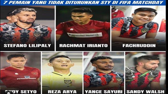 Tuujuh pemain Timnas Indonesia yang tidak main di FIFA Matchday.