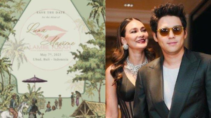 PERNIKAHAN - Undangan pernikahan Luna Maya dan Maxime Bouttier beredar di media sosial.