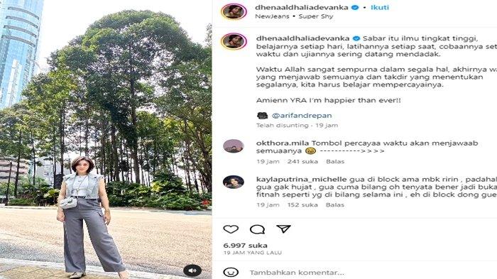 Unggahan Dhena Devanka saat Ijonk sebut punya kekasih baru