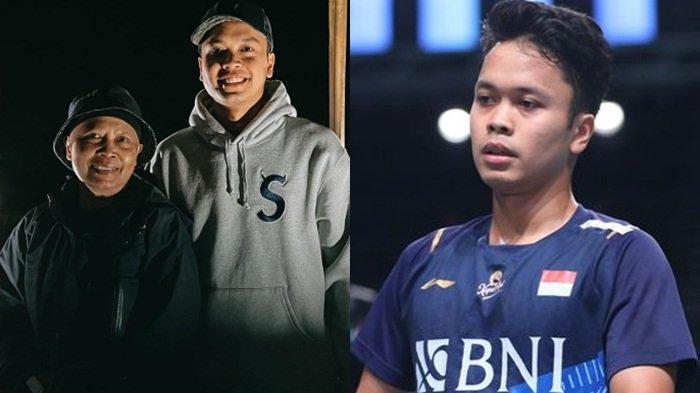 Unggahan terakhir Anthony Ginting (kiri) banjir ungkapan haru imbas sang ibu meninggal dunia.
