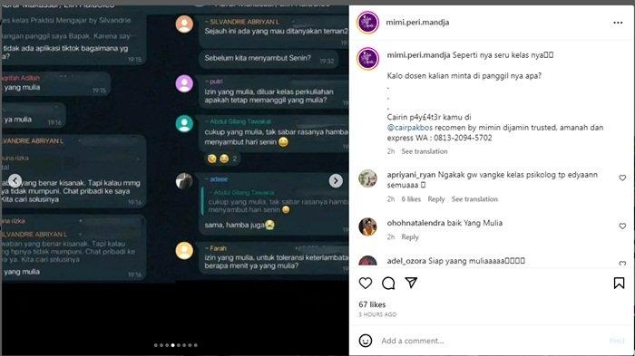 Unggahan viral dosen minta dipanggil Yang Mulia, reaksi mahasiswa disoroti.