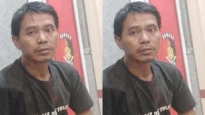 Usmanto pelaku pembunuhan anak kandung di Penjaringan, Jakarta Utara, Rabu (13/12/2023)