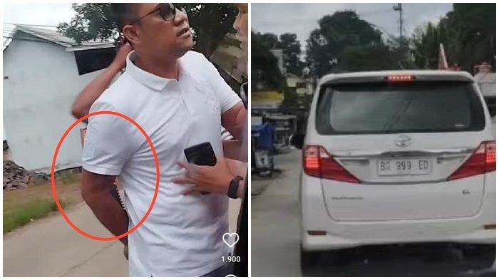 Viral pengemudi Alphard ancam pria pakai sajam